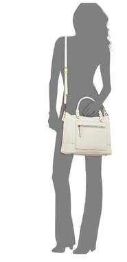 Style & Co Hudsonn Alabaster Leather Tote Bag with Crossbody Strap NEW